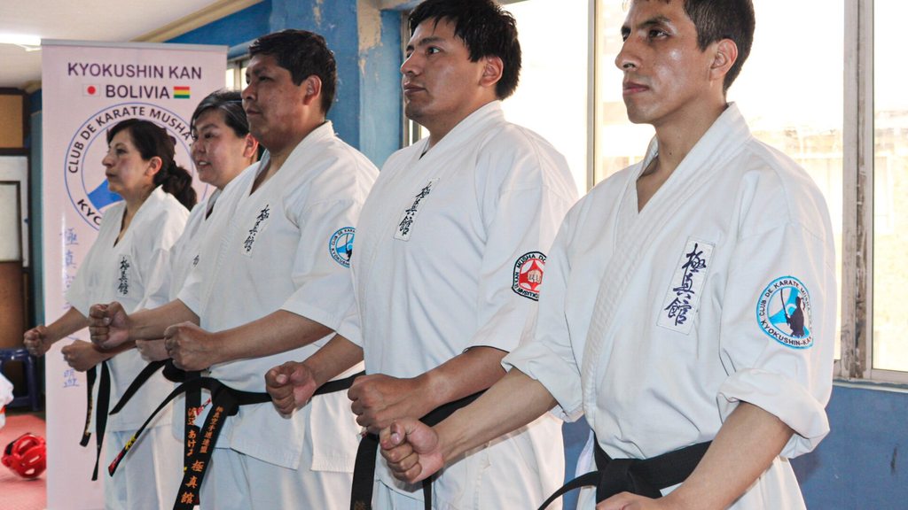 Karateka im Dojo (Symbolbild)