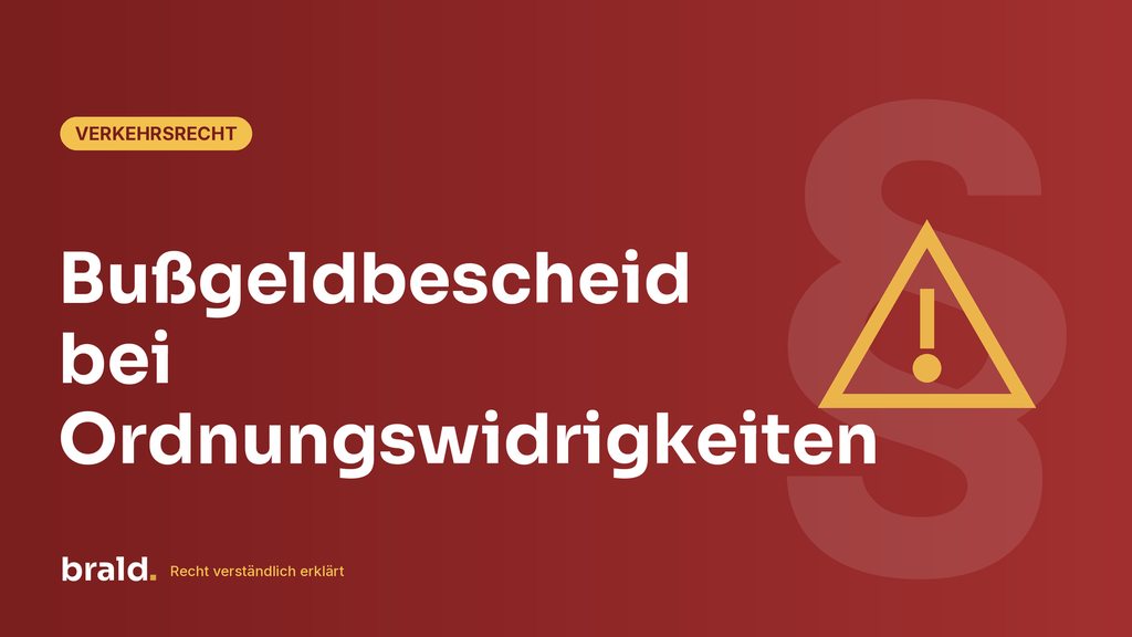 Grafik zum Beitrag: Bußgeldbescheid bei Ordnungswidrigkeiten