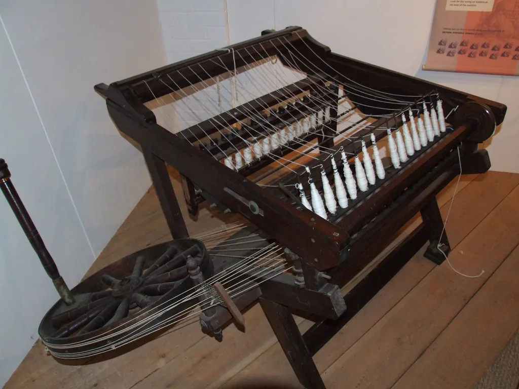 Nachbau einer Spinning Jenny im Helmshore Mills Textile Museum